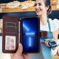 iPhone 17 Custodia a portafoglio con supporto - Marrone