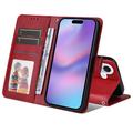iPhone 17 Custodia a portafoglio con supporto - Rossa