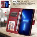 iPhone 17 Custodia a portafoglio con supporto - Rossa