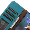Custodia a Portafoglio in Pelle con RFID per iPhone 17 - Blu