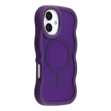 Custodia ibrida magnetica con bordo ondulato per iPhone 17 - Viola