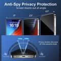 Proteggi Schermo in Vetro Temperato a Copertura Totale Privacy per iPhone 18 - Bordo Nero