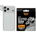 Protezione in ceramica per obiettivo della fotocamera iPhone 18 Pro/18 Pro Max PanzerGlass Hoops - Argento glitterato