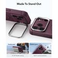 Custodia ibrida MagSafe iPhone 18 Pro/17 Pro ESR Cyber Tough Kickstand - Borgogna