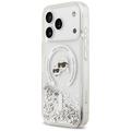 Custodia MagSafe per iPhone 18 Pro/17 Pro Karl Lagerfeld Liquid Glitter Karl & Choupette Heads - Trasparente