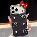 Custodia ibrida decorativa con fiocco per iPhone 18 Pro/17 Pro - Nera