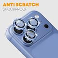 Protezione per obiettivo fotocamera Northjo Glitter per iPhone 18 Pro/18 Pro Max - Blu