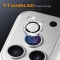 Protezione per obiettivo fotocamera Northjo Glitter per iPhone 18 Pro/18 Pro Max - Argento