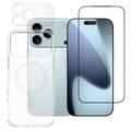 Set di protezione 3 in 1 per iPhone 18 Pro - Compatibile con MagSafe - Trasparente