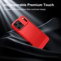 Custodia in TPU spazzolato per iPhone 18 Pro - Fibra di Carbonio