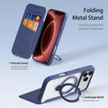 Custodia magnetica flip Dux Ducis Skin X Pro per iPhone 18 Pro - Blu