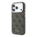Custodia Guess 4G Gold Frame per iPhone 18 Pro - Compatibile con MagSafe - Marrone