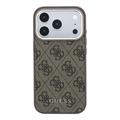 Custodia Guess 4G Gold Frame per iPhone 18 Pro - Compatibile con MagSafe - Marrone