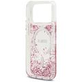 Custodia MagSafe Guess Resin Bottom Glitter per iPhone 18 Pro Max/17 Pro Max - Rosa
