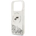 Custodia MagSafe per iPhone 18 Pro Max/17 Pro Max Karl Lagerfeld Liquid Glitter Karl & Choupette Heads - Trasparente