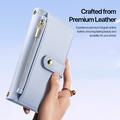 Custodia in pelle a portafoglio con copertura magnetica Dux Ducis Lawa per iPhone 18 Pro Max - Baby Blu