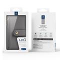 Custodia in pelle a portafoglio con copertura magnetica Dux Ducis Lawa per iPhone 18 Pro Max - Grigia