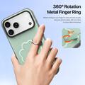 Custodia per iPhone 18 Pro Max Dux Ducis Luvy con anello per le dita e cinturino per la mano - Verde / Trifoglio