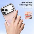 Custodia iPhone 18 Pro Max Dux Ducis Luvy con anello per le dita e cinturino per la mano - Rosa chiaro / Farfalla
