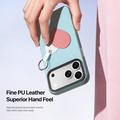 Custodia per iPhone 18 Pro Max Dux Ducis Luvy con anello per le dita e cinturino per la mano - Blu cielo / Cuore