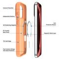 Custodia ibrida per iPhone 18 Pro Max Dux Ducis Yind - Compatibile con MagSafe - Arancione