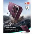 Custodia ibrida MagSafe iPhone 18 Pro Max/17 Pro Max ESR Cyber Tough Kickstand - Borgogna intenso