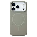 Custodia in silicone liquido per iPhone 18 Pro Max - Compatibile con MagSafe - Grigio titanio