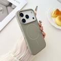 Custodia in silicone liquido per iPhone 18 Pro Max - Compatibile con MagSafe - Grigio titanio