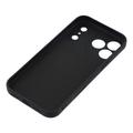 Custodia in silicone liquido per iPhone 18 Pro Max con anello di fissaggio e cinturino da polso - Nera