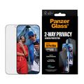 Proteggi schermo privacy iPhone 18 Pro Max PanzerGlass Ultra-Wide Fit EasyAligner 2-Way - 9H - Bordo nero