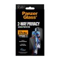 Proteggi schermo privacy iPhone 18 Pro Max PanzerGlass Ultra-Wide Fit EasyAligner 2-Way - 9H - Bordo nero