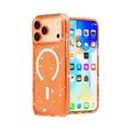 Custodia Ibrida Serie Stylish Glitter per iPhone 18 Pro Max - Compatibile con MagSafe - Arancione