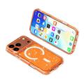 Custodia Ibrida Serie Stylish Glitter per iPhone 18 Pro Max - Compatibile con MagSafe - Arancione