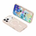 Custodia Ibrida Serie Stylish Glitter per iPhone 18 Pro Max - Compatibile con MagSafe - Color Oro