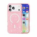 Custodia Ibrida Serie Stylish Glitter per iPhone 18 Pro Max - Compatibile con MagSafe - Rosa