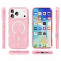 Custodia Ibrida Serie Stylish Glitter per iPhone 18 Pro Max - Compatibile con MagSafe - Rosa