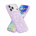 Custodia Ibrida Serie Stylish Glitter per iPhone 18 Pro Max - Compatibile con MagSafe - Viola