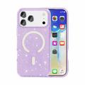 Custodia Ibrida Serie Stylish Glitter per iPhone 18 Pro Max - Compatibile con MagSafe - Viola