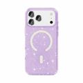 Custodia Ibrida Serie Stylish Glitter per iPhone 18 Pro Max - Compatibile con MagSafe - Viola