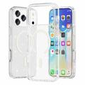 Custodia Ibrida Serie Stylish Glitter per iPhone 18 Pro Max - Compatibile con MagSafe - Valkoinen