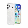 Custodia Ibrida Serie Stylish Glitter per iPhone 18 Pro Max - Compatibile con MagSafe - Valkoinen
