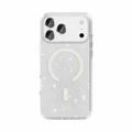 Custodia Ibrida Serie Stylish Glitter per iPhone 18 Pro Max - Compatibile con MagSafe - Valkoinen