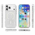 Custodia Ibrida Serie Stylish Glitter per iPhone 18 Pro Max - Compatibile con MagSafe - Valkoinen