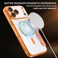 Custodia a libro magnetica elegante per iPhone 18 Pro Max con scomparti per carte RFID - Arancione