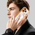 Custodia a libro magnetica elegante per iPhone 18 Pro Max con scomparti per carte RFID - Arancione