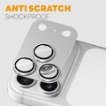 iPhone 18 Pro Northjo Protezione completa in metallo opaco e vetro temperato Protezione della lente della fotocamera - Argento