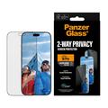 Proteggi schermo privacy iPhone 18 Pro PanzerGlass Ultra-Wide Fit EasyAligner 2-Way - 9H - Bordo nero