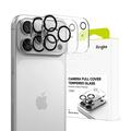 Protezione dell'obiettivo della fotocamera con copertura completa iPhone 18 Pro Ringke - 2 pz. - Nero / trasparente