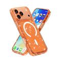 Custodia Ibrida Serie Stylish Glitter per iPhone 18 Pro - Compatibile con MagSafe - Arancione