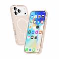 Custodia Ibrida Serie Stylish Glitter per iPhone 18 Pro - Compatibile con MagSafe - Color Oro